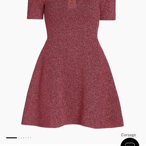 Ganni Glittering Pink Polo Top